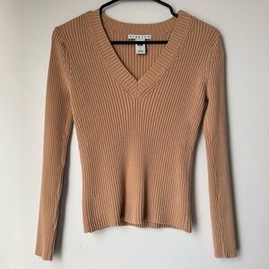 Vintage Gap Camel Tan Ribbed Sweater Small